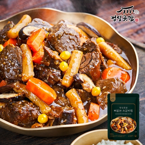 정성곳간 강순의 명인의 뼈없는 소갈비 찜 500g (1개)_이미지