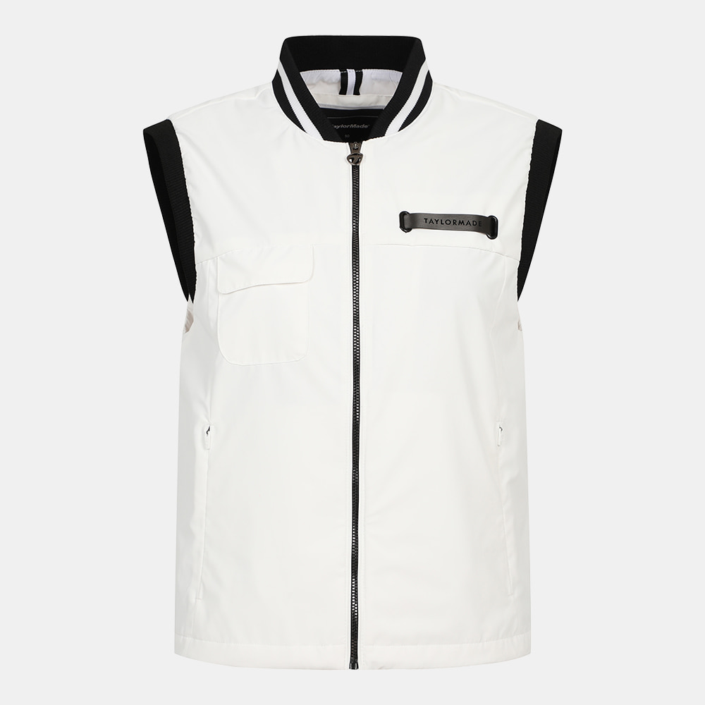 테일러메이드 샤이닝 집업 베스트 TWVEM7111 (102, 아이보리)_이미지