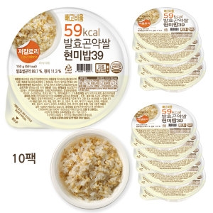 화심영농조합법인 빼고비움 저칼로리 발효곤약쌀현미밥39 150g (10개)_이미지