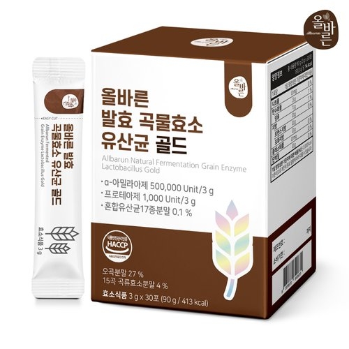 비오팜 올바른 발효 곡물효소 유산균 골드 3g 30포 (1개)_이미지