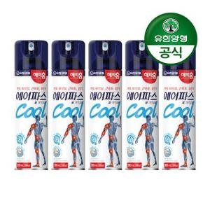 유한양행 해피홈 쿨 에어파스 에어로솔300mL 5개_이미지