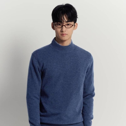 삼성물산 빈폴 멘 FW25캐시미어 블렌드 반터틀넥 니트 네이비 BC5X51C08R