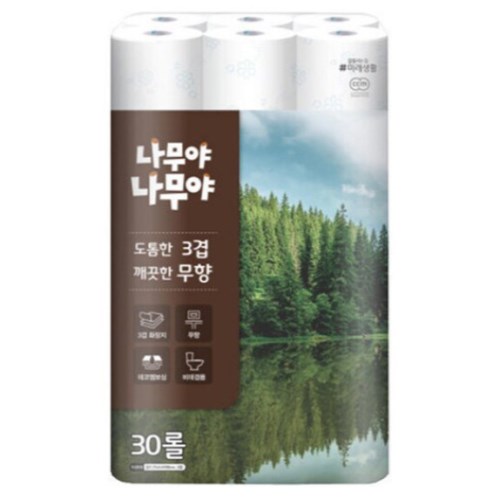 나무야나무야 도톰한 3겹 깨끗한 무향 27m (30롤) (3팩)_이미지