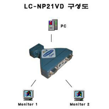 라이트컴 COMS LC-NP21VD 1:2 모니터 분배_이미지