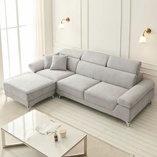 동서가구 솔트 틸팅 아쿠아텍스 패브릭 소파 4인용 (스툴포함)