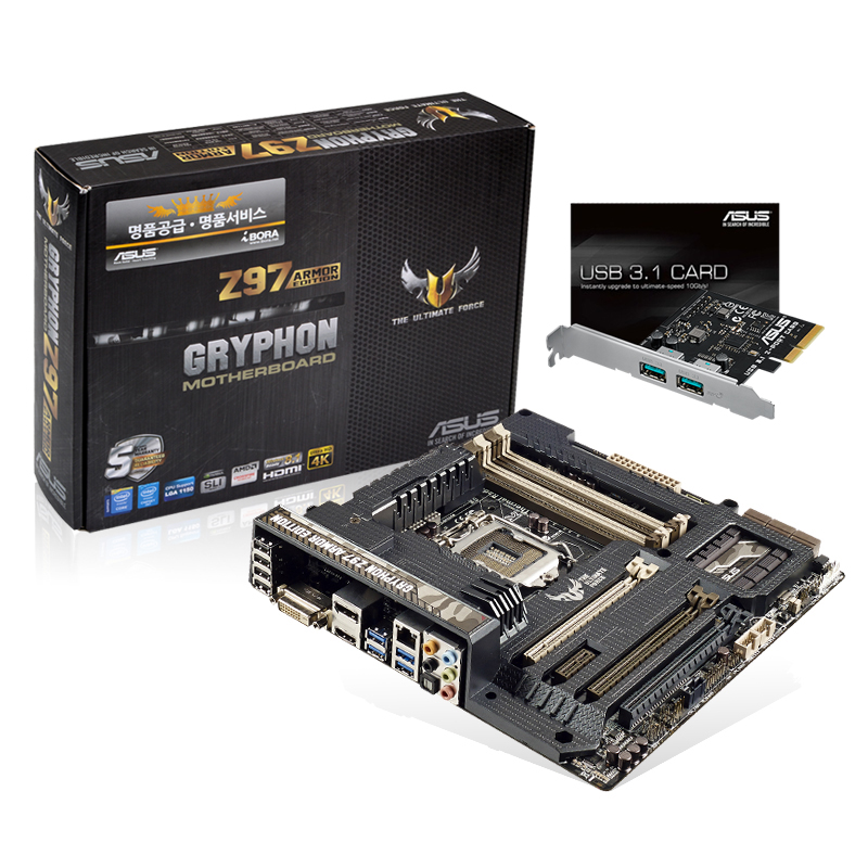ASUS GRYPHON Z97 ARMOR EDITION + USB3.1 CARD 아이보라_이미지