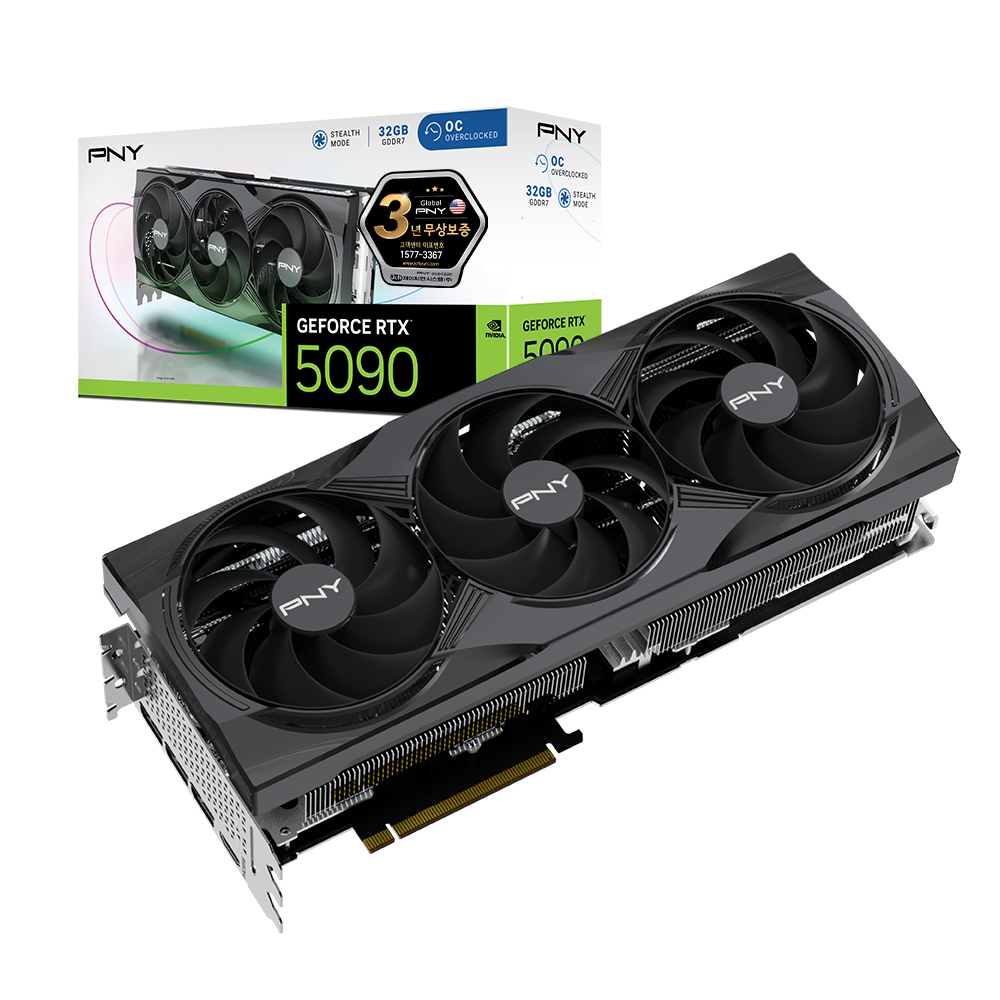 PNY ������ RTX 5090 OC D7 32GB Triple Fan ���̾���