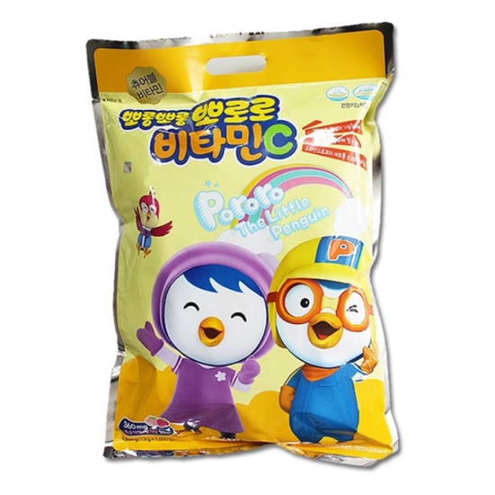 비엠제약 뽀롱뽀롱 뽀로로 비타민C 복숭아맛 1000정 (1개)_이미지
