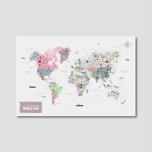 아트앤컬렉션 세계지도 아트프린트 에디션 no. 0004