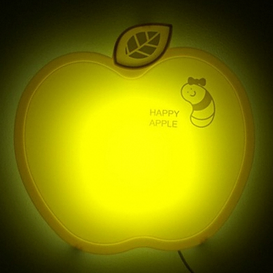 LED happy 애플 아동벽등 옐로우