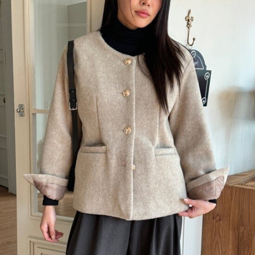 아이우먼 포그니울노카라자켓 LTT346M411 빅사이즈_이미지