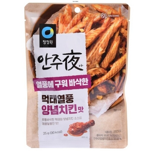 대상 청정원 안주야 먹태열풍 양념치킨맛 25g (1개)_이미지