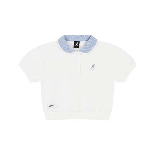 캉골키즈 캉골 키즈 피케 카라 포인트 티셔츠 SB 2115 화이트 ASBCLT21150WH_이미지