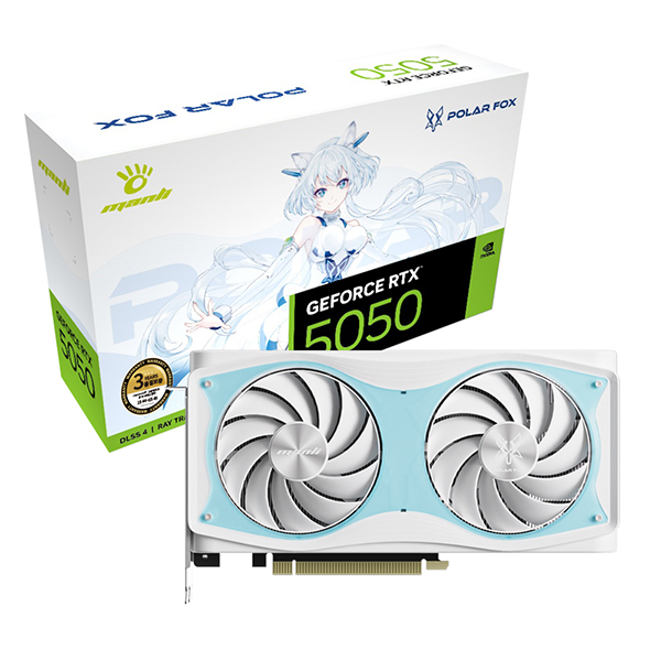 MANLI 지포스 RTX 5050 Polar Fox OC D6 8GB 인텍앤컴퍼니