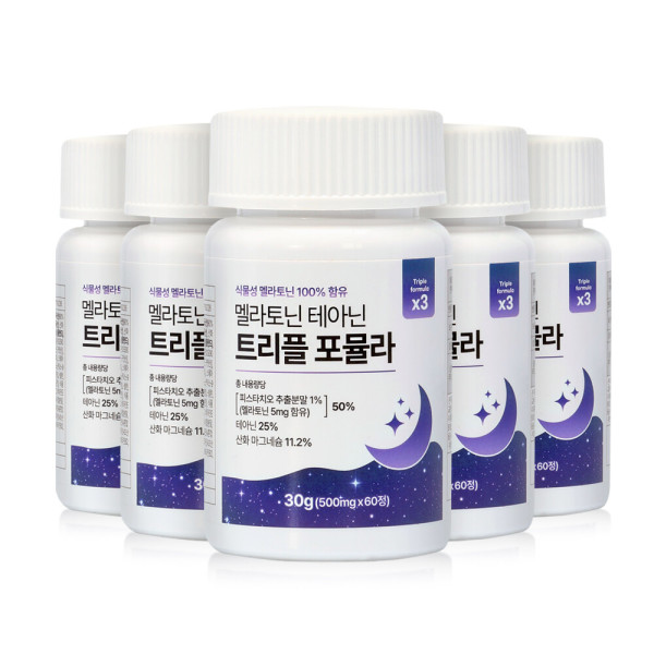 백세식품 멜라토닌 트리플 포뮬라 60정 (5개)_이미지
