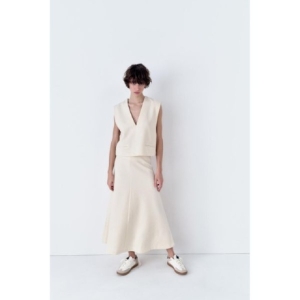 자라 러스틱 미디 스커트 1014304 1331348