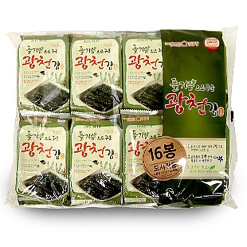 광천들기름 16단 도시락김  4g*16봉 *8팩