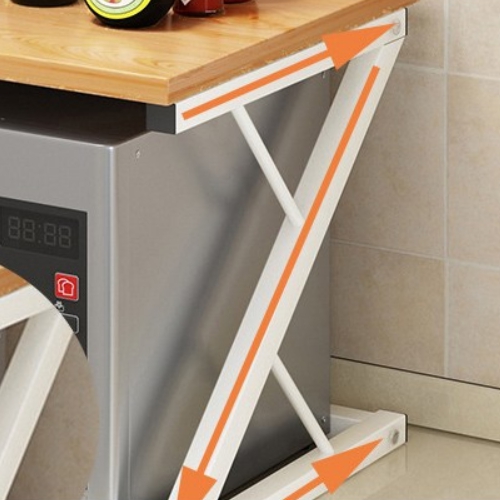 블럭마트 2단 주방 전자렌지 선반 500_이미지