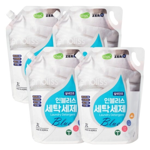  인블리스 블루 세탁세제 리필 3L [4개]
