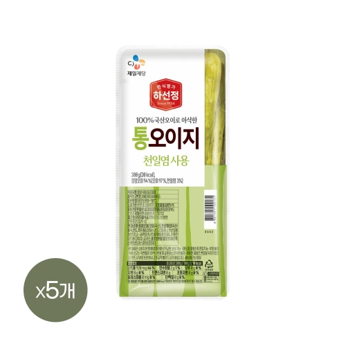 CJ제일제당 하선정 통 오이지 300g (5개)_이미지
