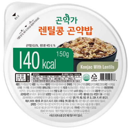 화심영농조합법인 곤약가 렌틸콩 곤약밥 150g (10개)_이미지