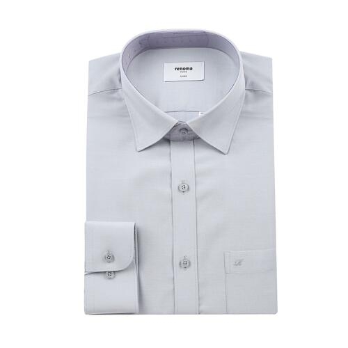 레노마 긴소매 일반핏 스냅단추O, 터치감 좋은 모달 필라필 솔리드셔츠_RZRSG0-009-GY_이미지