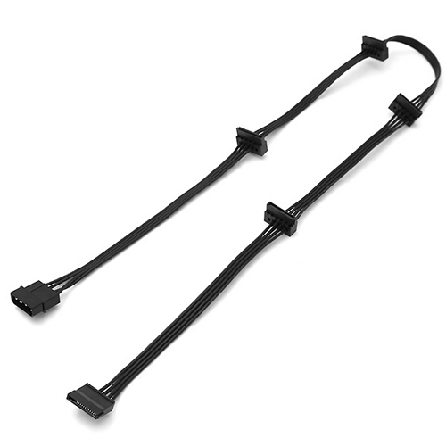 AONE 치아 IDE to 5 SATA 전원 5분배 케이블 (0.85m)_이미지