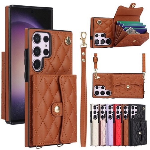 갤럭시S21 FE 카드지갑 크로스백 스트랩 가죽 케이스