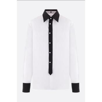 프라다 탈부착 가능한 칼라가 있는 포플린 셔츠 UCN527SOOO10IVF0964 TP87124028_이미지