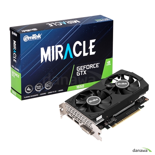 이엠텍 지포스 GTX 1650 MIRACLE D6 4GB_이미지