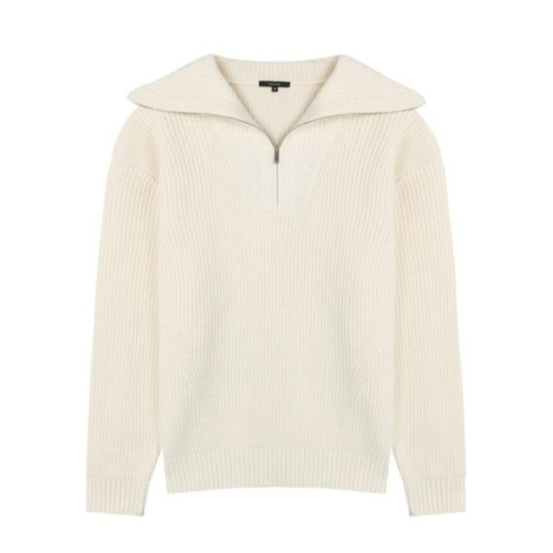 지이크 패플 파렌하이트 남성 가을 겨울 아이보리 터틀넥 집업 오버핏 풀오버 FF-SJHUCH8101-0_이미지