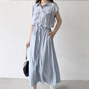 셀러허브 JHQR2T4S_4B 여성 출근 여름출근패션원피스 패션 코디 롱_이미지