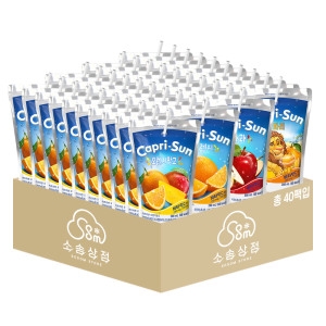 농심 카프리썬 200ml 혼합 40팩 오렌지망고+오렌지+사과+사파리 각 10팩_이미지