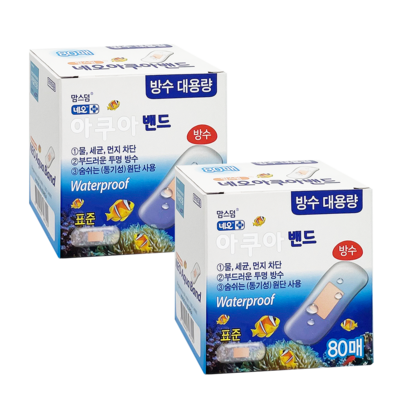 네오메디제약 맘스덤 네오 아쿠아 밴드 표준 80매 (2팩(160매))
