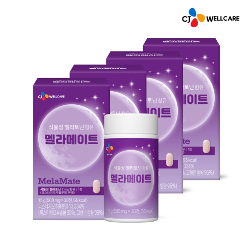 CJ웰케어 닥터뉴트리 식물성 멜라토닌 함유 멜라메이트 30정 (4개)_이미지