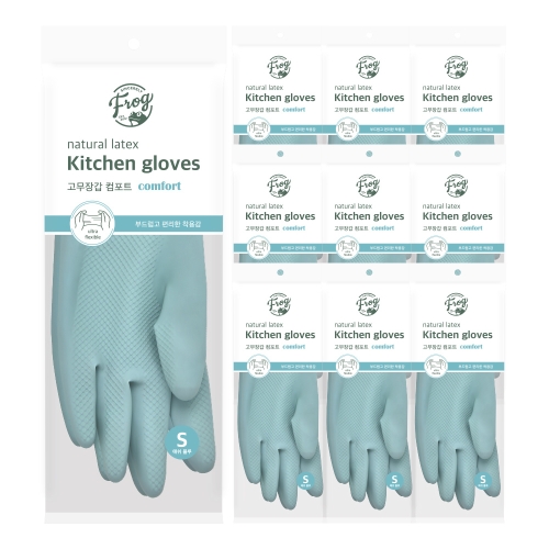 FROG 라텍스 컴포트 고무장갑 (중) (10켤레)