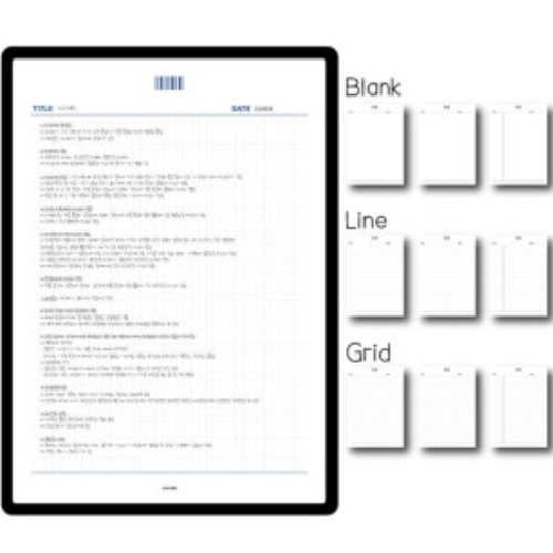 스튜드 노트패드1 네이비 9종 (ESD)_이미지