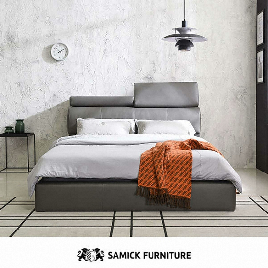 삼익가구 클린트 무빙헤드 가죽 침대 Q (매트별도)_이미지