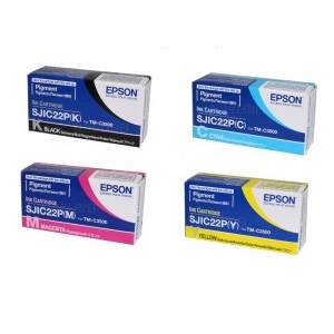 EPSON  SJIC22PK, SJIC22PC, SJIC22PM, SJIC22PY 4색 세트 (정품)