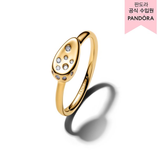 판도라 미디엄 스톤 세팅 오벌 시그넷 링 164672C01