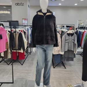  Ab.f.z AFX4HU31모 혼방 후드 탈착 페이크 점퍼