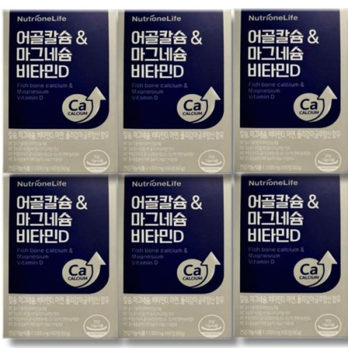 뉴트리원 어골칼슘&마그네슘 비타민D 60정 (6개)_이미지