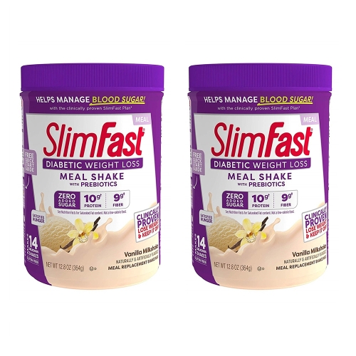 [불명] Slimfast Vanilla Milkshake 슬림패스트 바닐라 밀크쉐이크 단백질 파우더 12.8oz 364g  2팩