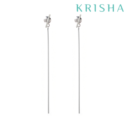 크리샤 투 스틱 빅 실버 귀걸이_KSE0181