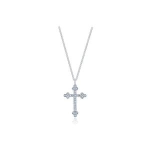 프래그먼츠코리아 세그먼트에이 14K 랩다이아 구르미 크로스 목걸이 LD24015N