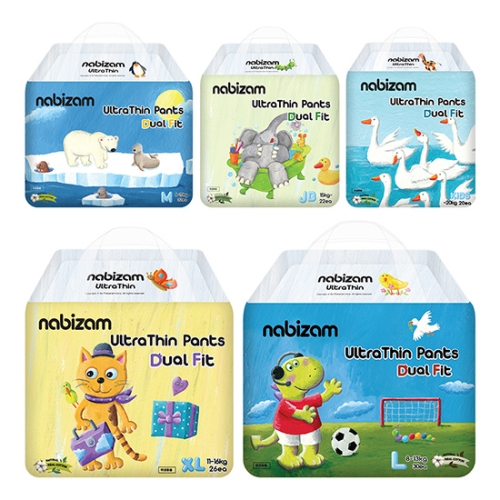 나비잠 울트라씬 듀얼핏 팬티형 주니어형-공용 (108매)