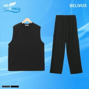  빌리버스 남자 여름 셋업 나시 민소매 밴딩 와이드팬츠 세트 BWWT047