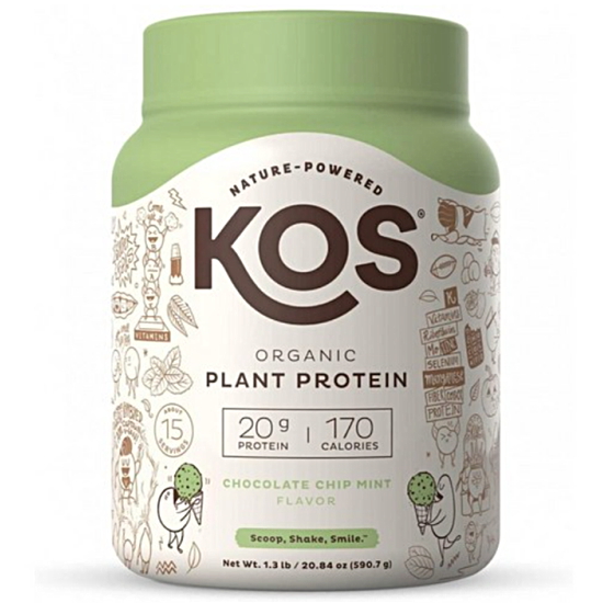 코스 오가닉 플랜트 프로틴 초콜릿 칩 민트 590.7g (해외) (2개)_이미지