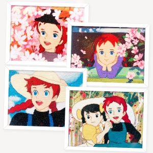 빨강머리앤 보석십자수 3D 빨강머리앤 액자세트 4종 40x30cm_이미지