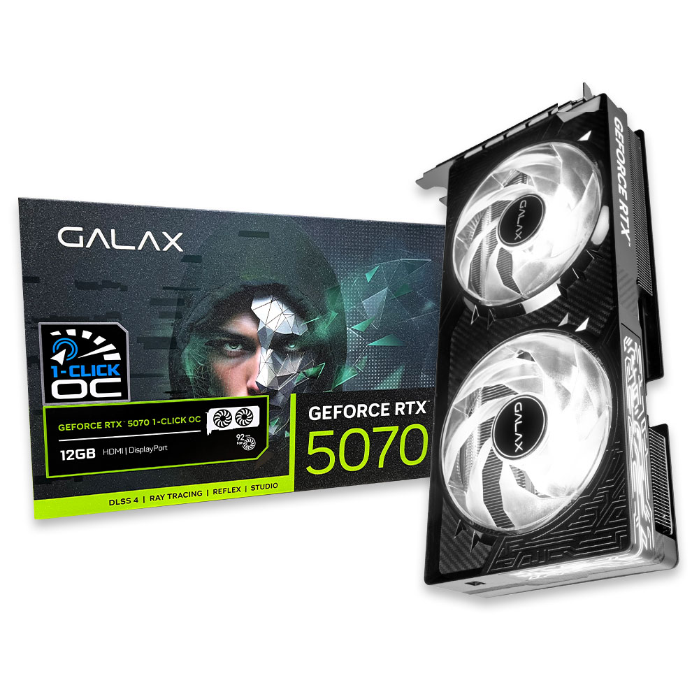 갤럭시 GALAX 지포스 RTX 5070 BLACK OC D7 12GB이미지입니다. 누르면 해당 게시물로 새창이동합니다.